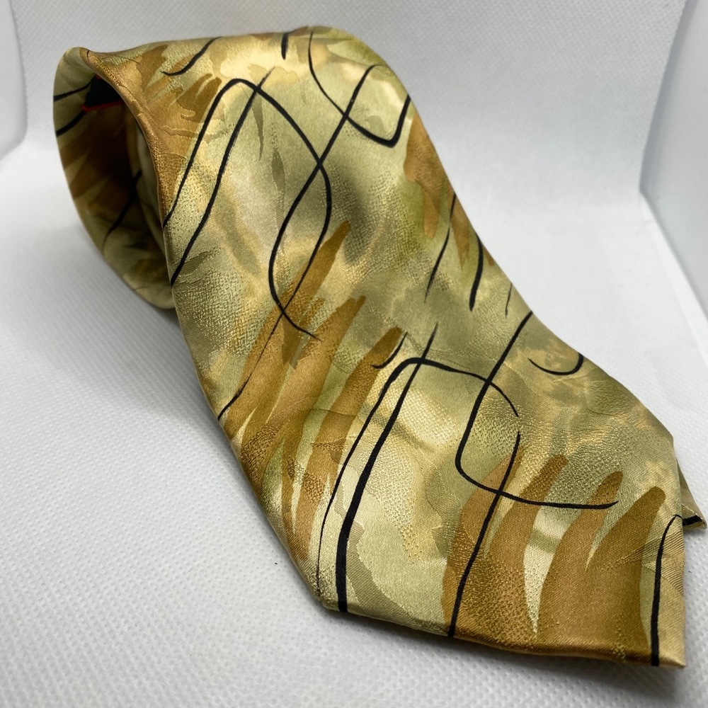 J. Garcia 100% Silk Tie Aztec Objects